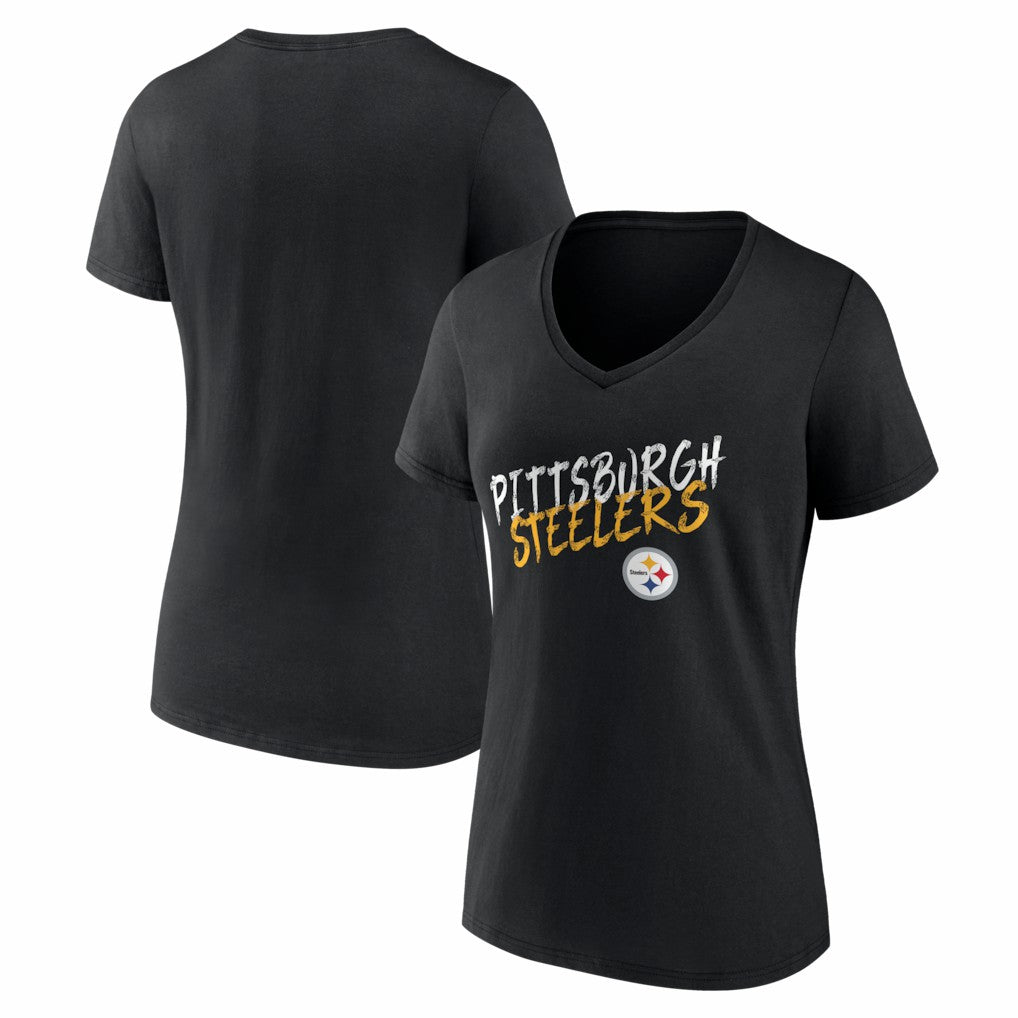 NFL Pittsburgh Steelers Women's Hustle V-Neck T-Shirt