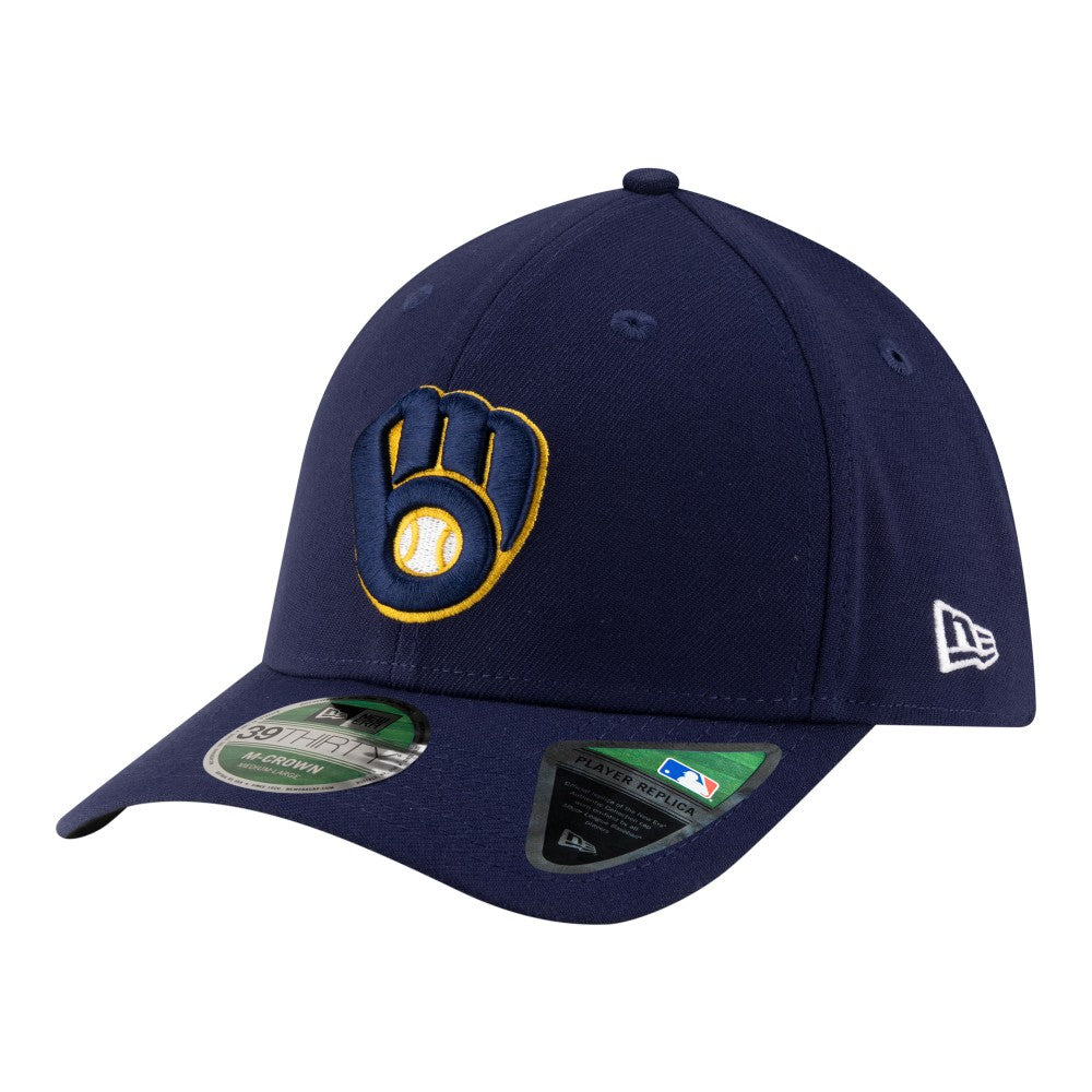 Milwaukee Brewers Player Replica 39THIRTY M-Crown Flex Hat - Navy | New Era