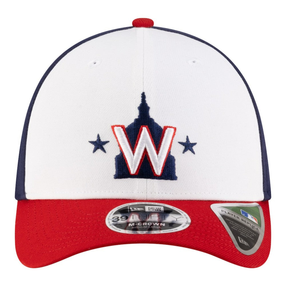Washington Nationals Player Replica 39THIRTY M-Crown Flex Hat - White | New Era