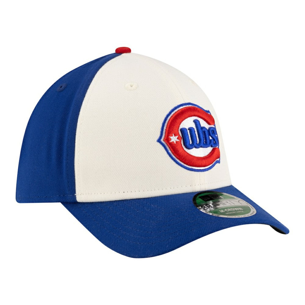 Chicago Cubs Player Replica 39THIRTY M-Crown Flex Hat - White/Royal | New Era