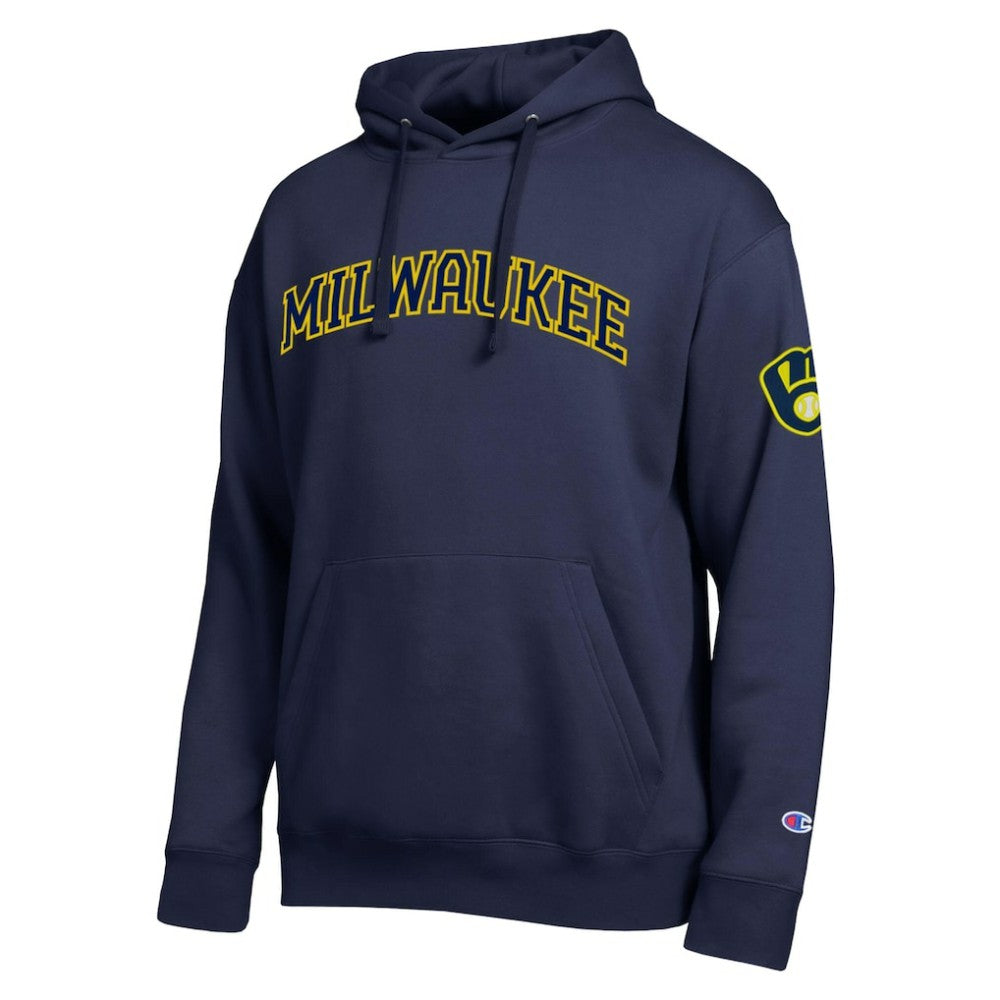 Milwaukee Brewers Champion All Star Wordmark Hoodie - Navy