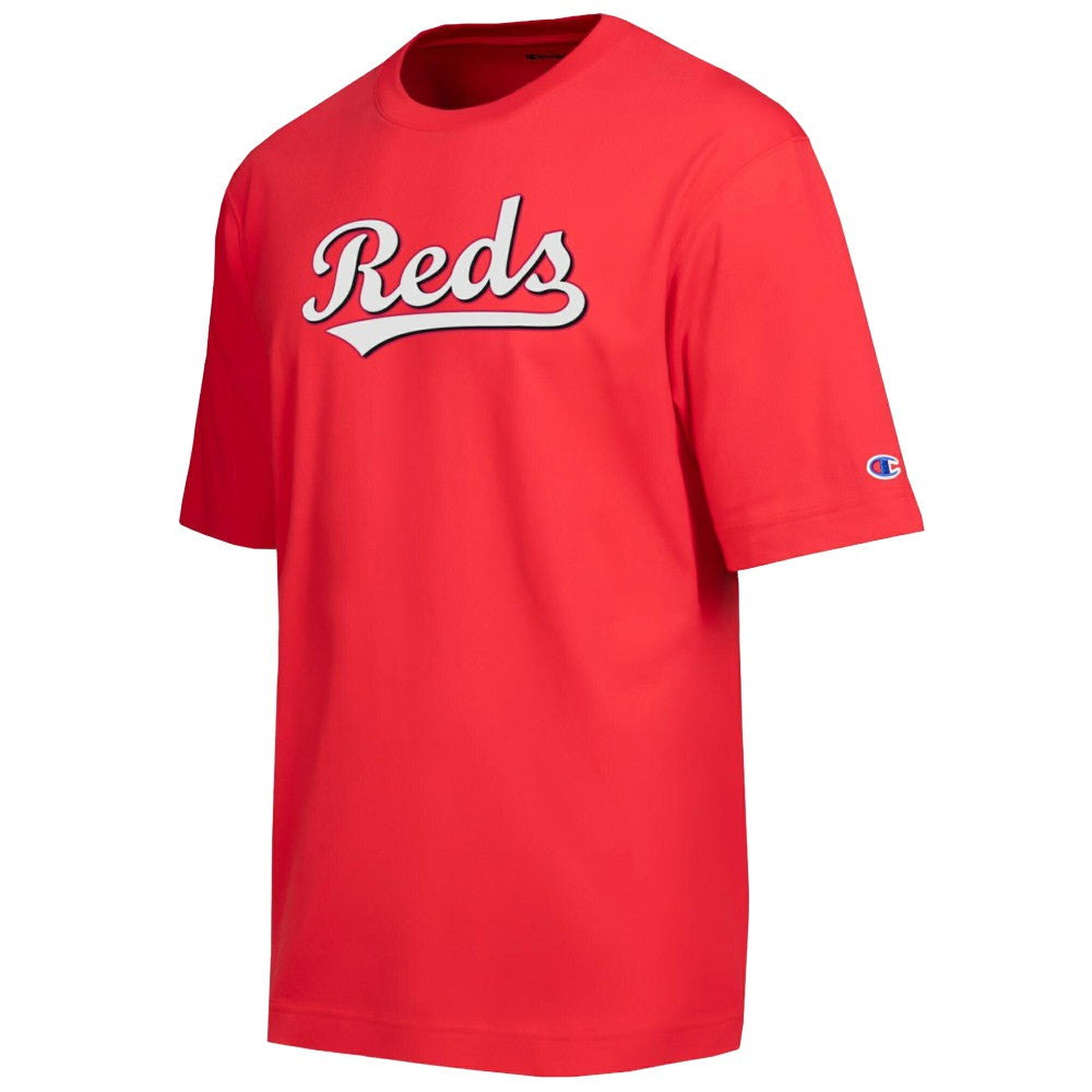 Cincinnati Reds Champion All Star Chenille Wordmark T-Shirt - Red