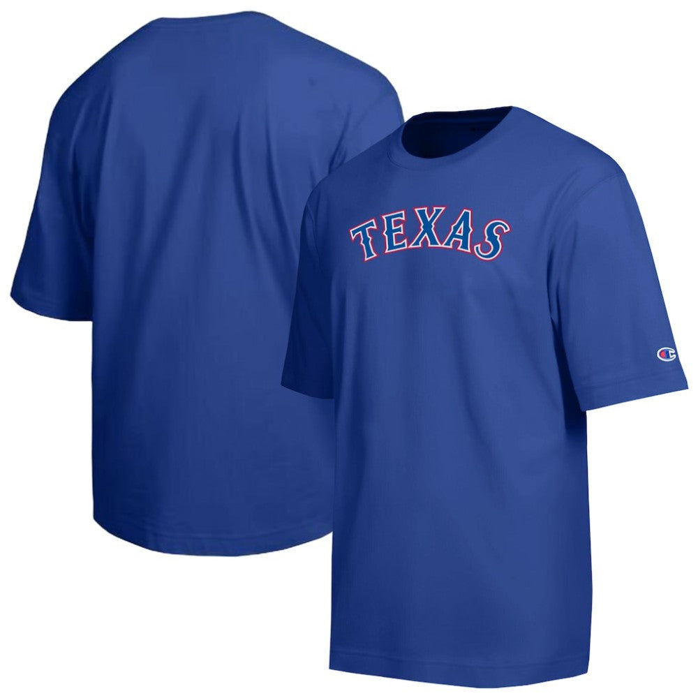 Texas Rangers Champion All Star Chenille Wordmark T-Shirt - Royal