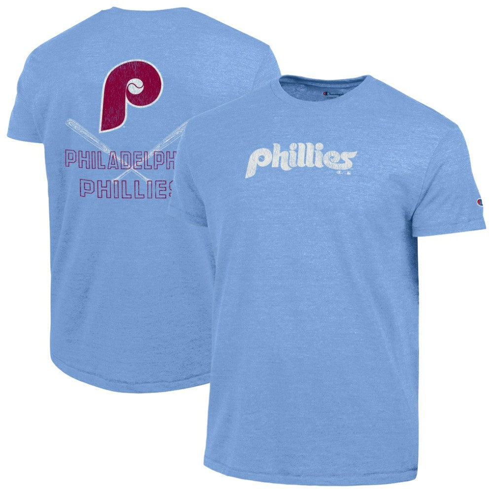 Philadelphia Phillies Champion Tri-Blend T-Shirt - Light Blue
