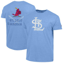 St. Louis Cardinals Champion Tri-Blend T-Shirt - Heather Light Blue