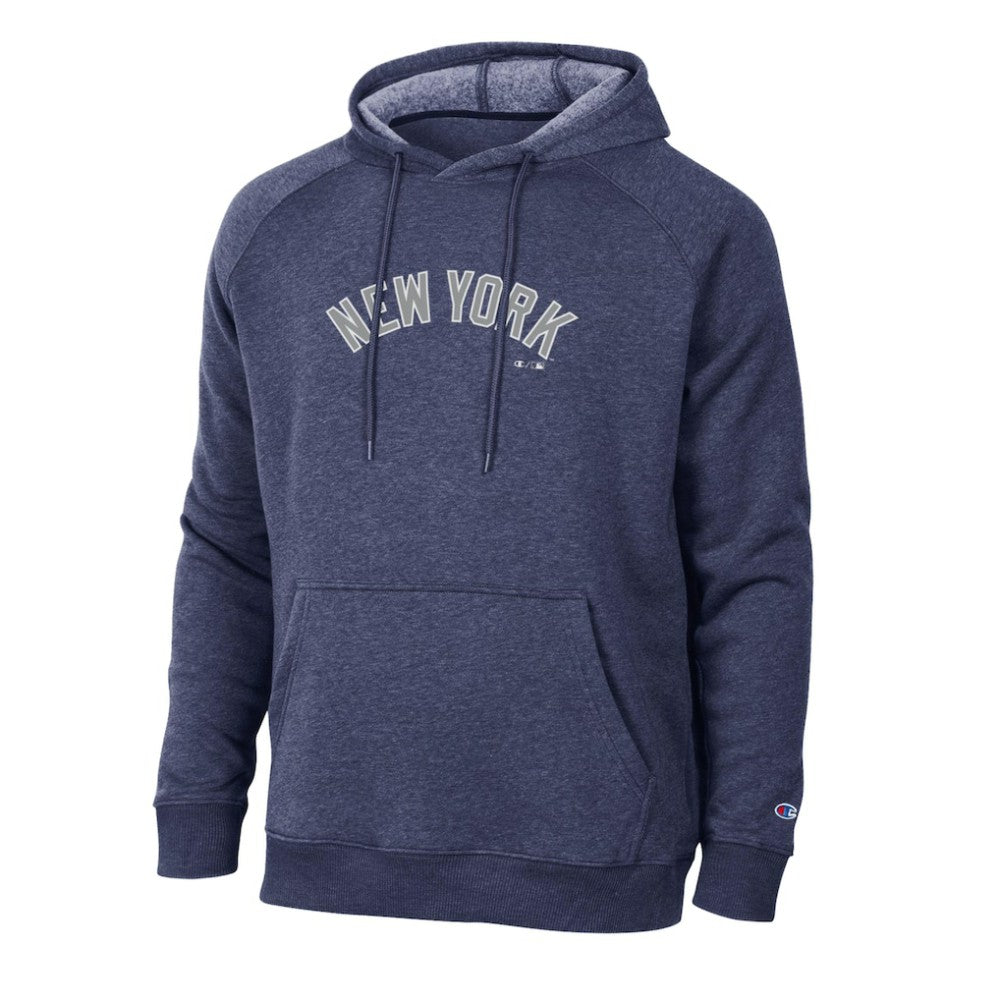 New York Yankees Champion Triumph Tri-Blend Raglan Hoodie - Navy
