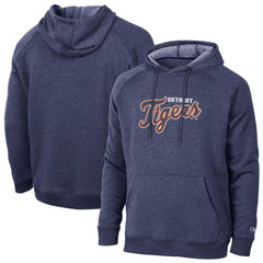 Detroit Tigers Champion Triumph Tri-Blend Raglan Hoodie - Navy