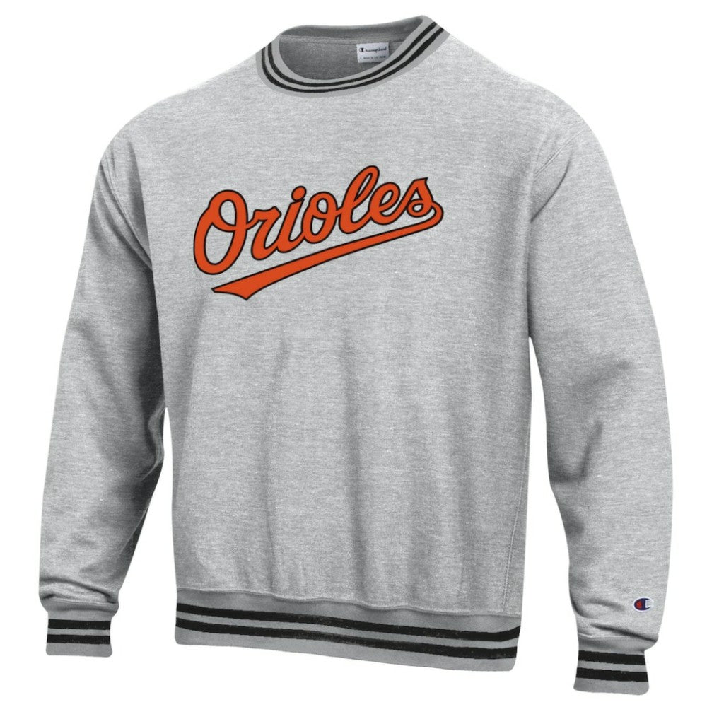 Baltimore Orioles Champion Reverse Weave Sweatshirt - Heather Gray