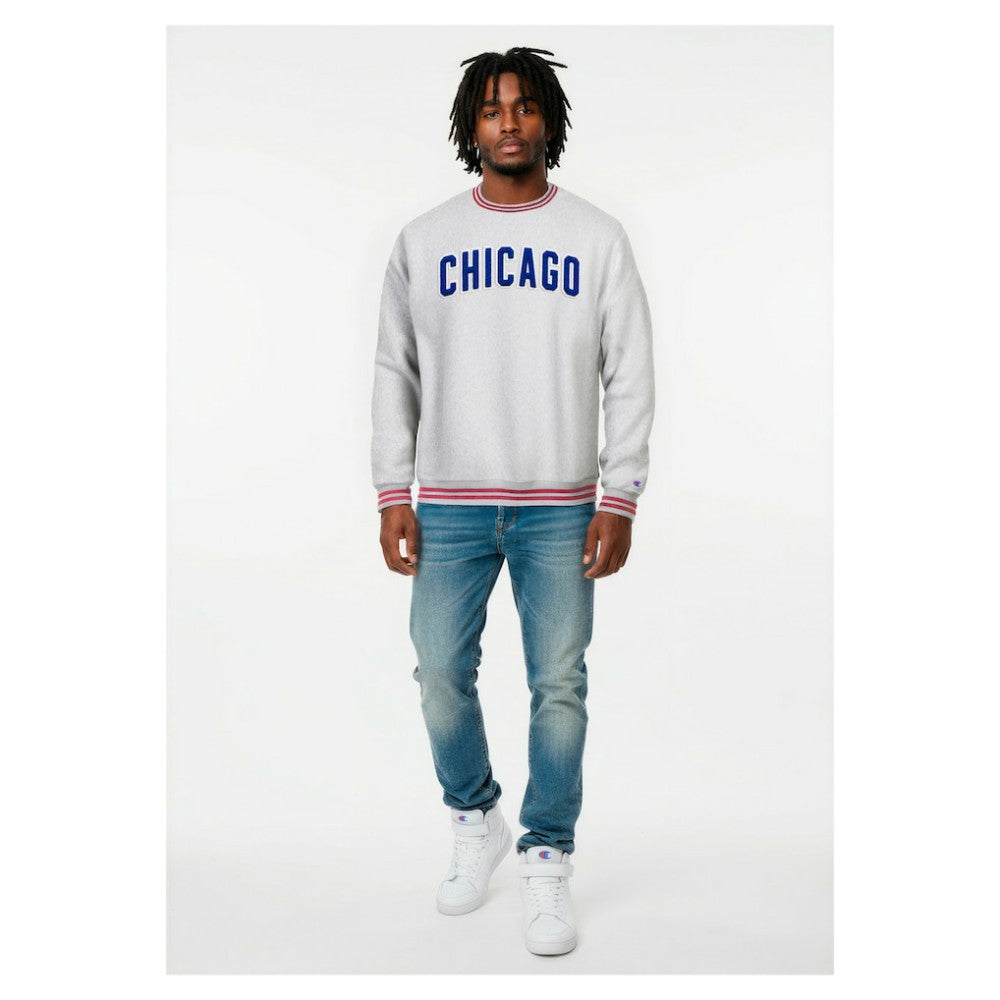 Chicago Cubs Champion Reverse Weave Sweatshirt - Heather Gray