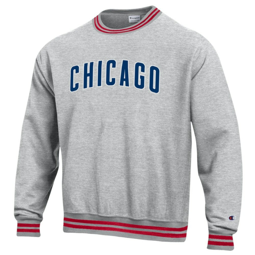 Chicago Cubs Champion Reverse Weave Sweatshirt - Heather Gray