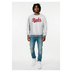 Cincinnati Reds Champion Reverse Weave Sweatshirt - Heather Gray