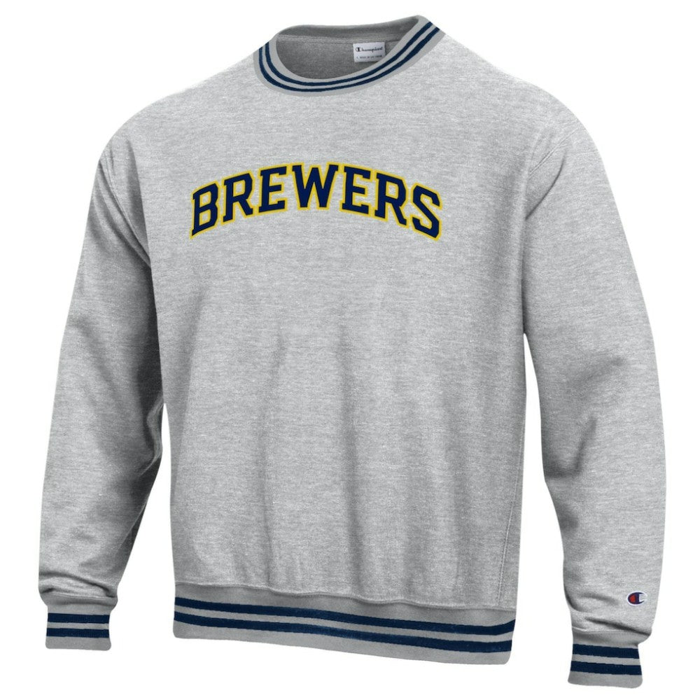 Milwaukee Brewers Champion Reverse Weave Sweatshirt - Heather Gray