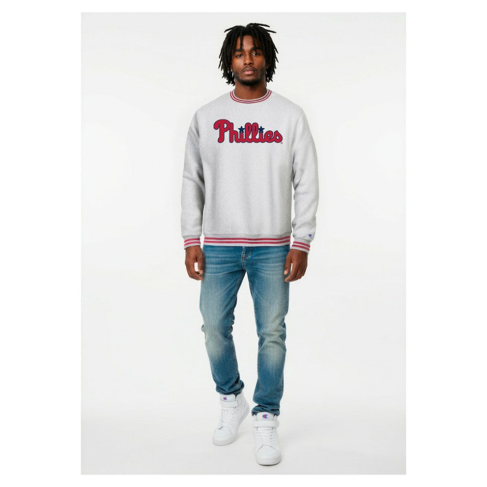 Philadelphia Phillies Champion Reverse Weave Sweatshirt - Grey Heather