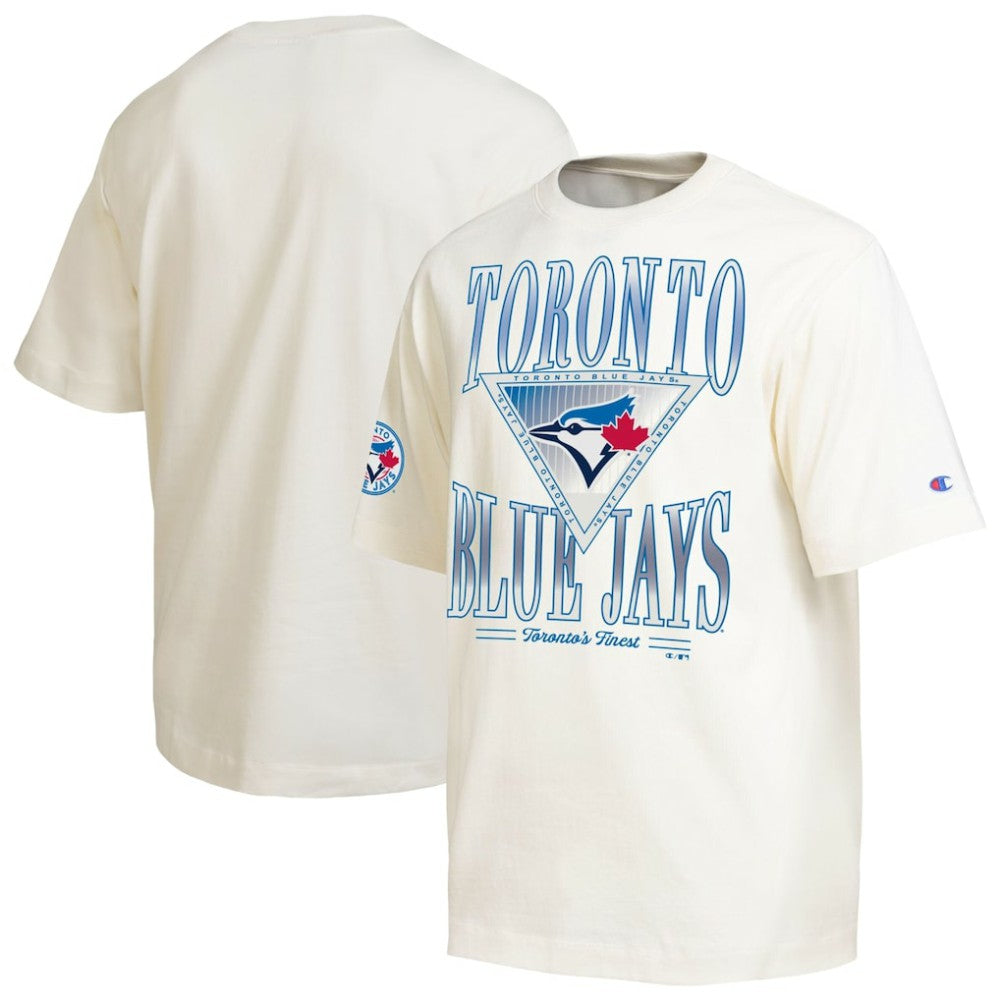Toronto Blue Jays Champion Traditions Two Locations T-Shirt - Cream