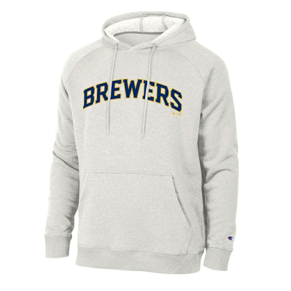 Milwaukee Brewers Champion Triumph Tri-Blend Raglan Hoodie - Heathered Core Ultra Light Grey
