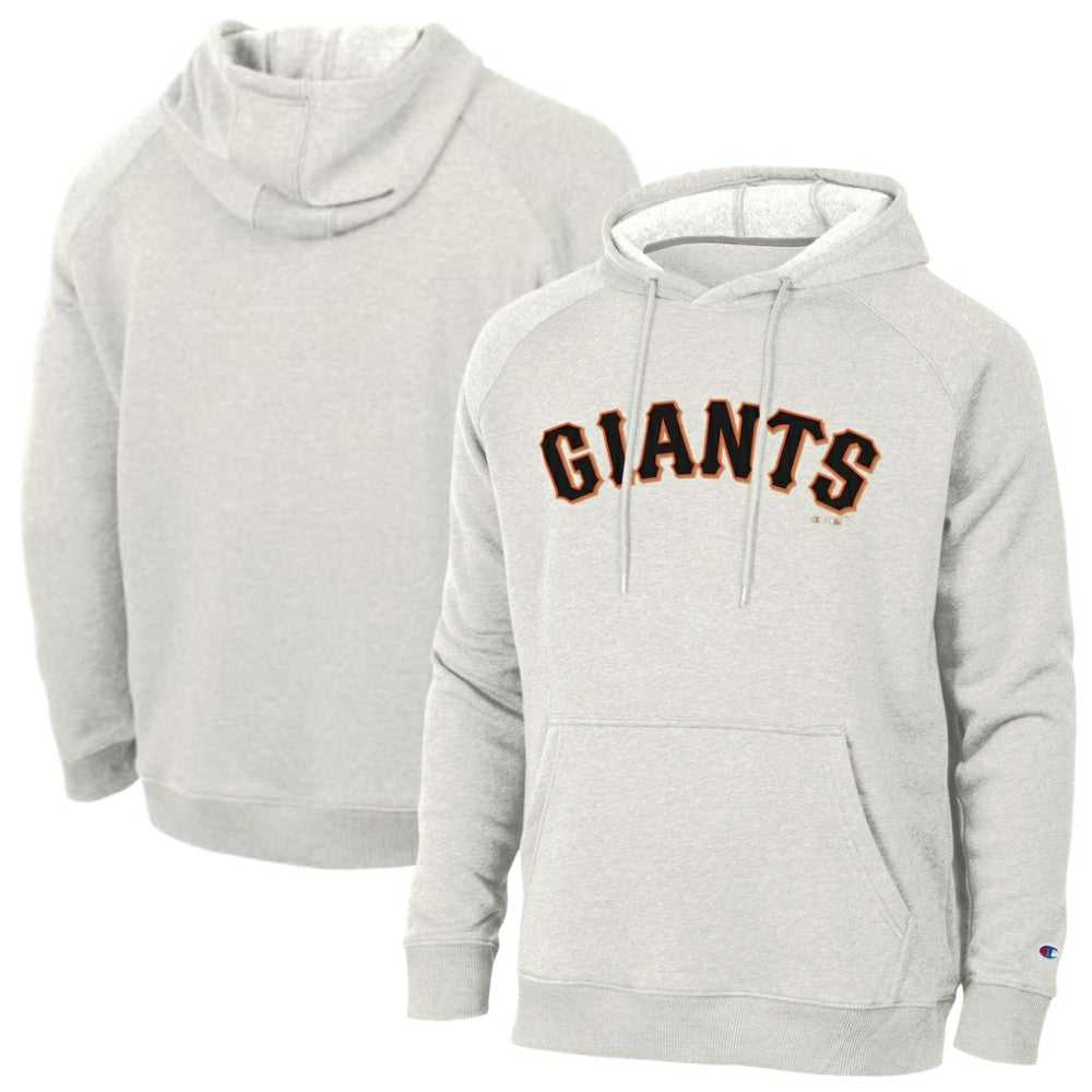 San Francisco Giants Champion Triumph Tri-Blend Raglan Hoodie - Heathered Core Ultra Light Grey