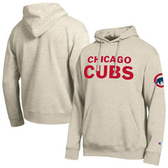Chicago Cubs Champion All Star Chenille Patch Hoodie - Oatmeal
