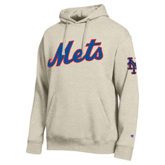 New York Mets Champion All Star Chenille Patch Hoodie - Oatmeal