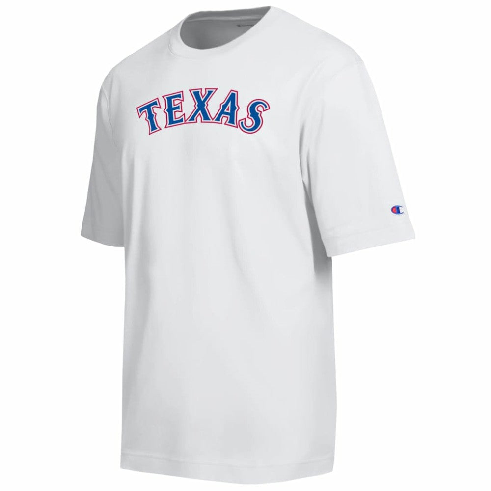 Texas Rangers Champion All Star Arched Chenille Wordmark T-Shirt - White