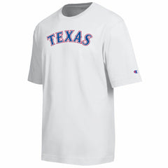 Texas Rangers Champion All Star Arched Chenille Wordmark T-Shirt - White