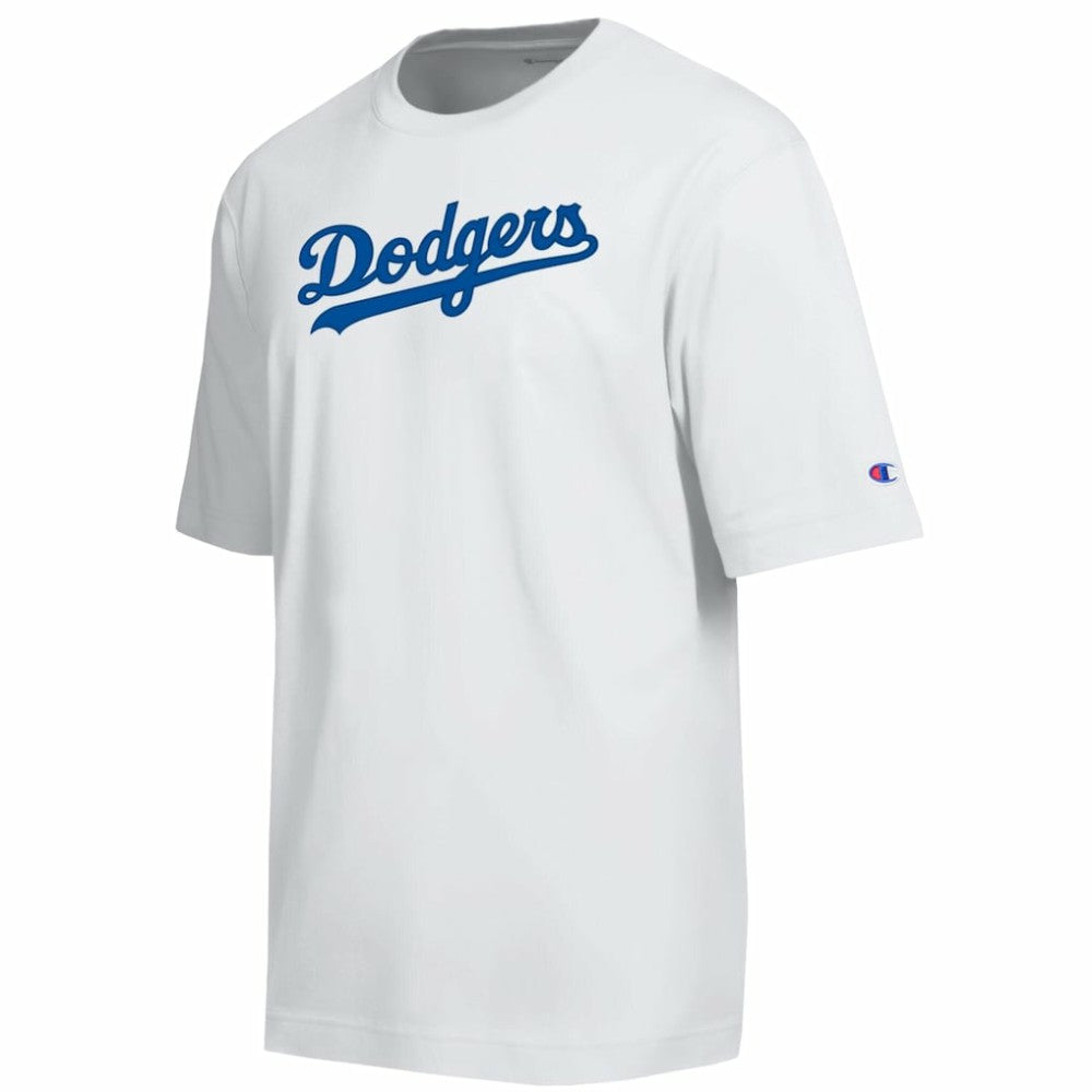 Los Angeles Dodgers Champion All Star Arched Chenille Wordmark T-Shirt - White