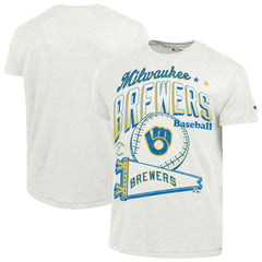 Milwaukee Brewers Champion Winning Tradition Cooperstown Tri-Blend T-Shirt - White