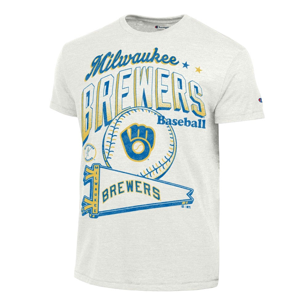 Milwaukee Brewers Champion Winning Tradition Cooperstown Tri-Blend T-Shirt - White