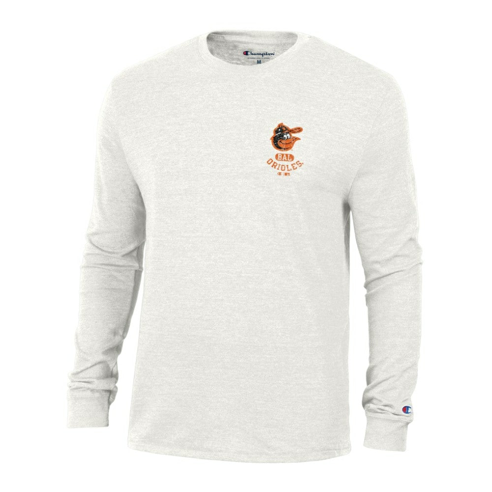 Baltimore Orioles Champion Cooperstown Winning Tradition Tri-Blend Long Sleeve T-Shirt - White