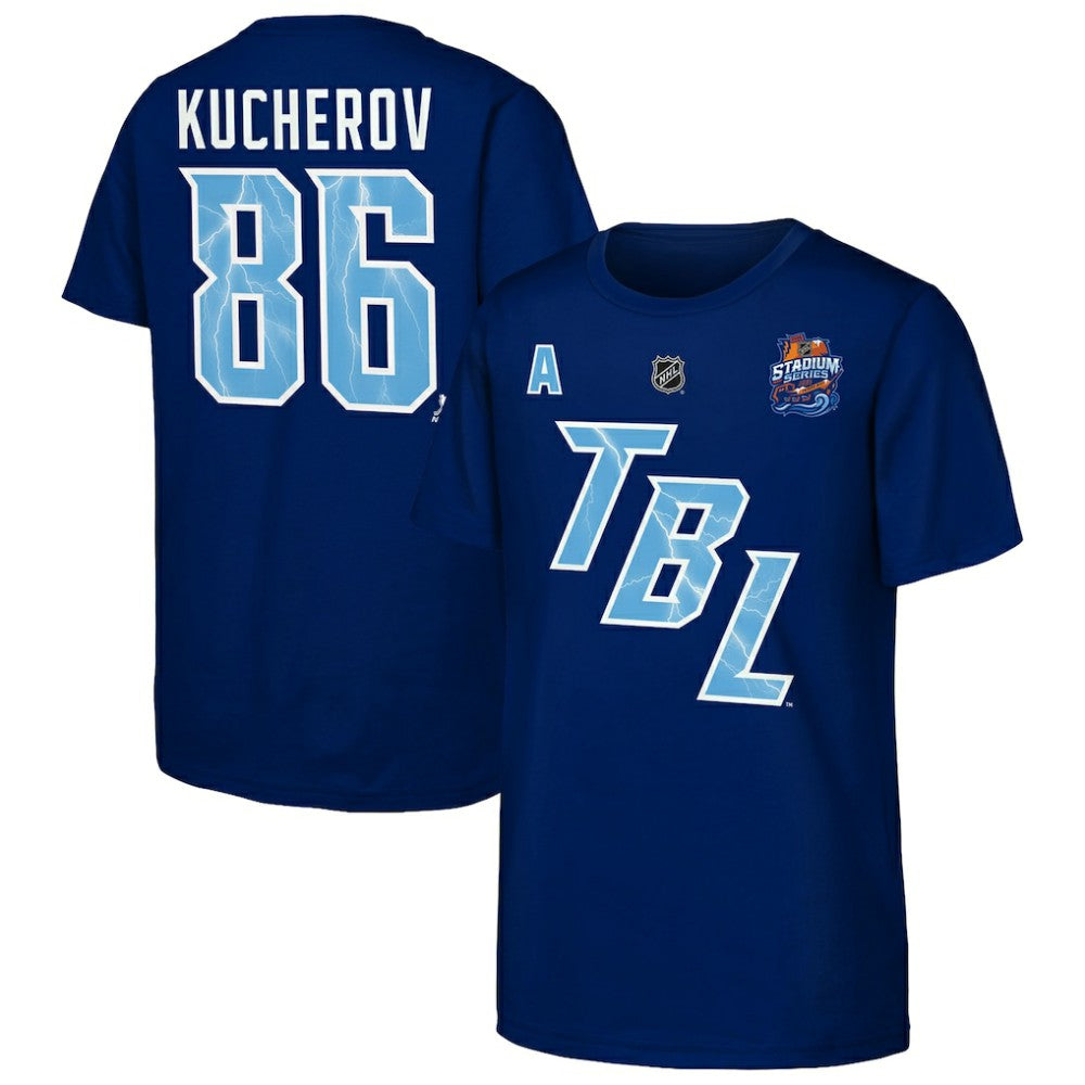 Nikita Kucherov Tampa Bay Lightning Fanatics Youth Alternate Captain 2026 Stadium Series T-Shirt