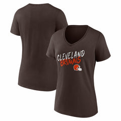 NFL Cleveland Browns Women's Hustle V-Neck T-Shirt