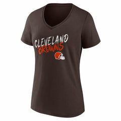 NFL Cleveland Browns Women's Hustle V-Neck T-Shirt