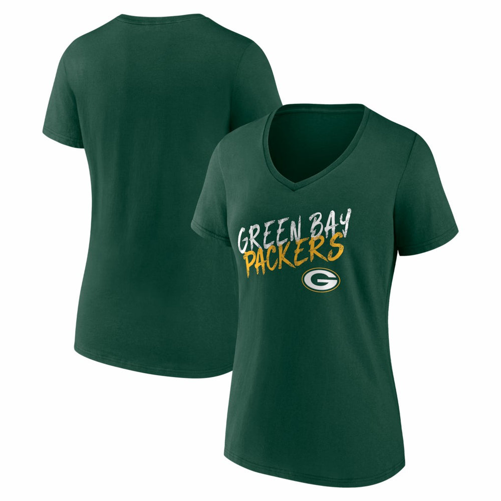 NFL Green Bay Packers Women's Hustle V-Neck T-Shirt