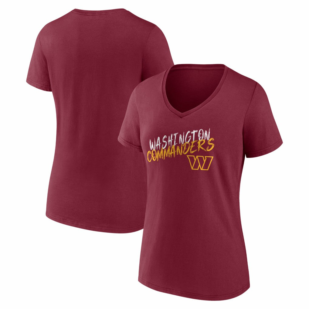 NFL Washington Commanders Women's Hustle V-Neck T-Shirt