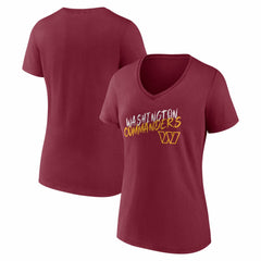 NFL Washington Commanders Women's Hustle V-Neck T-Shirt