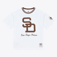 San Diego Padres Cooperstown Collection Arctic T-Shirt - White | Mitchell & Ness