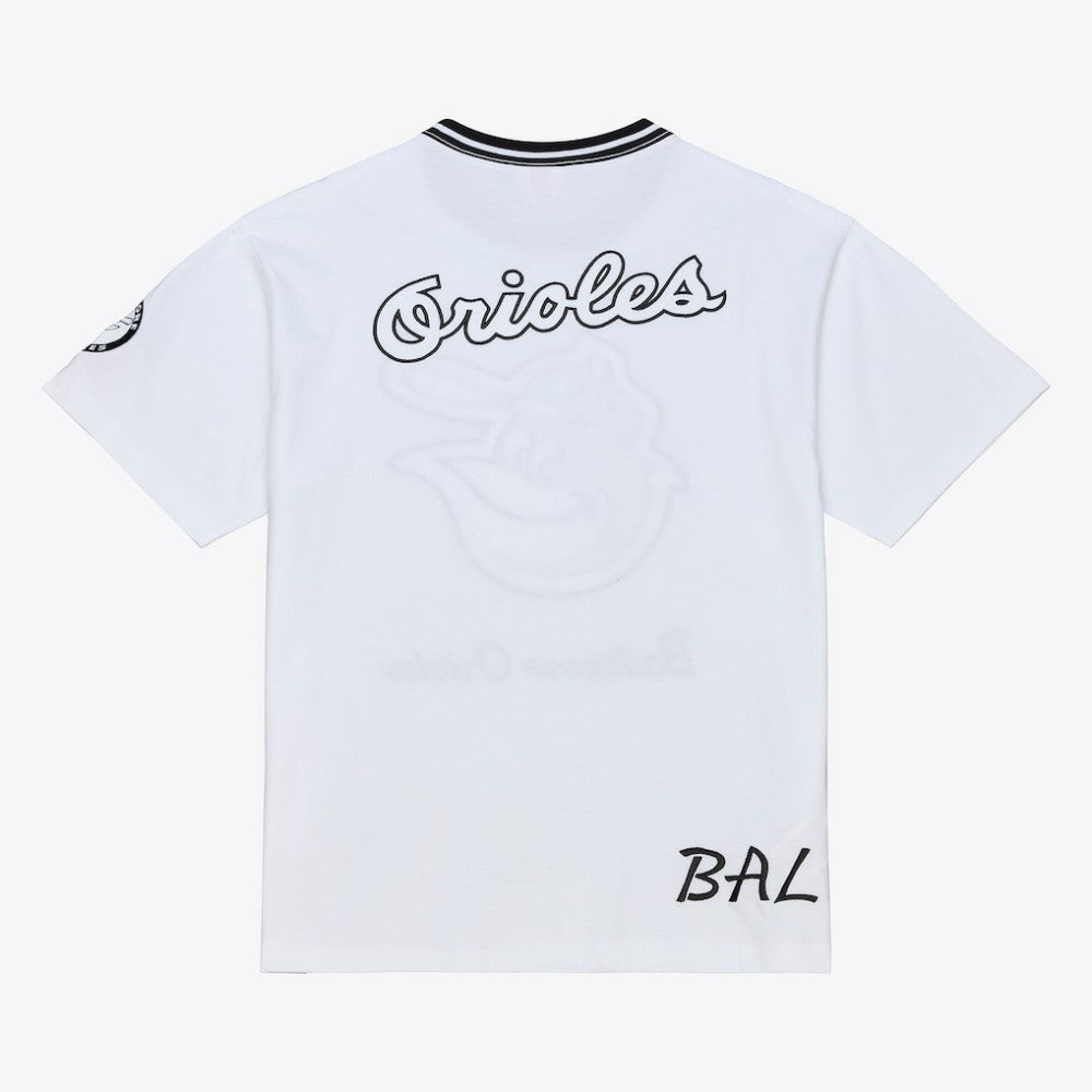 Baltimore Orioles Cooperstown Collection Arctic T-Shirt - White | Mitchell & Ness
