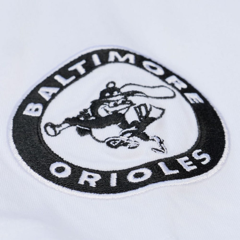 Baltimore Orioles Cooperstown Collection Arctic T-Shirt - White | Mitchell & Ness