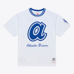 Atlanta Braves Cooperstown Collection Arctic T-Shirt - White | Mitchell & Ness
