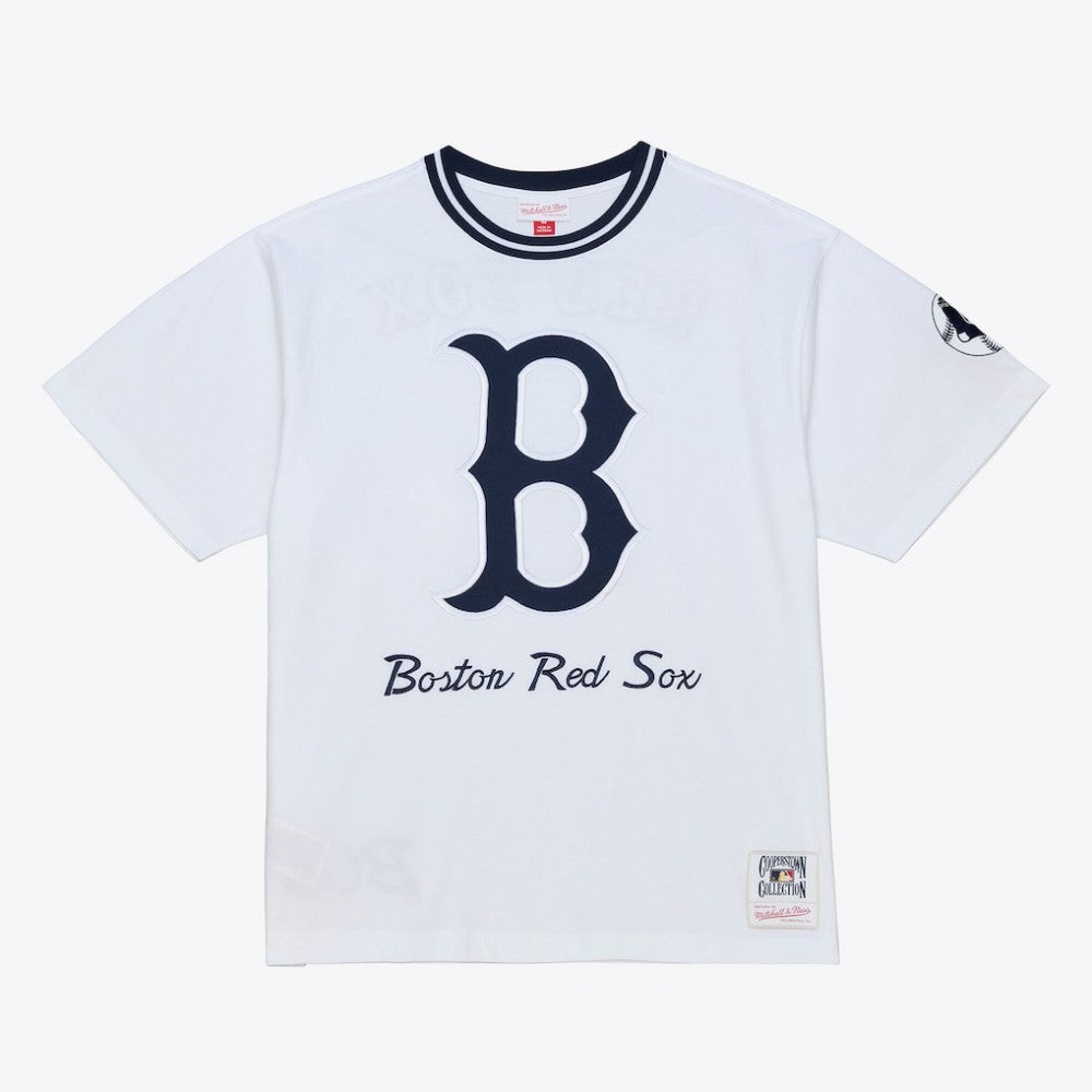 Boston Red Sox Cooperstown Collection Arctic T-Shirt - White | Mitchell & Ness