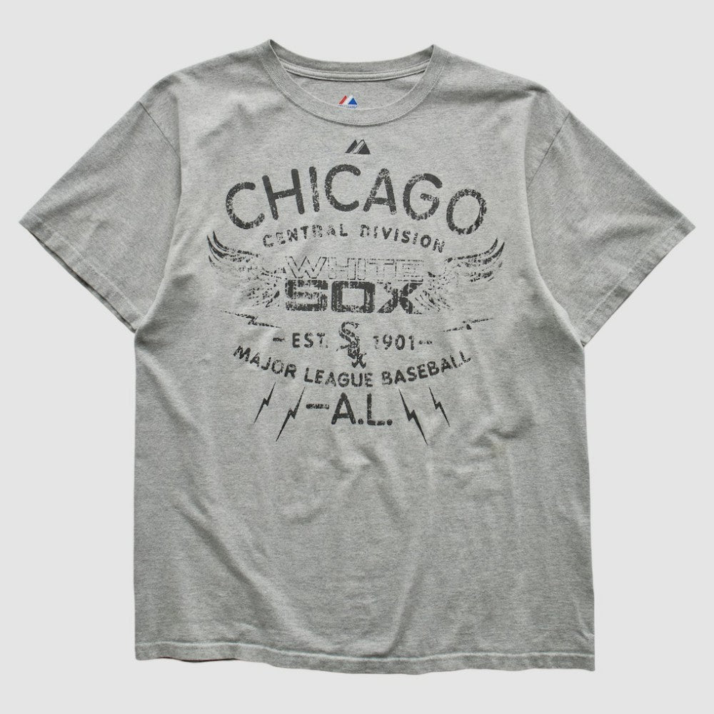 Chicago White Sox Majestic 2010s T-shirt - Heather Gray Vintage