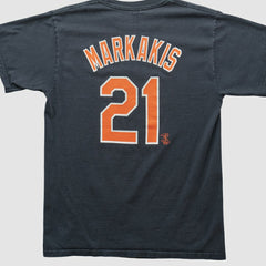 Baltimore Orioles Majestic 2000s T-shirt - Navy Vintage