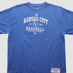Kansas City Royals Majestic 2000s T-shirt - Blue Vintage