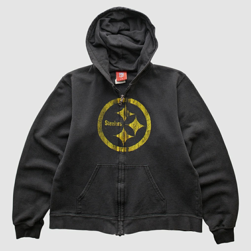 NFL Pittsburgh Steelers NFL 2000s Hooded Full Zip Sweatshirt