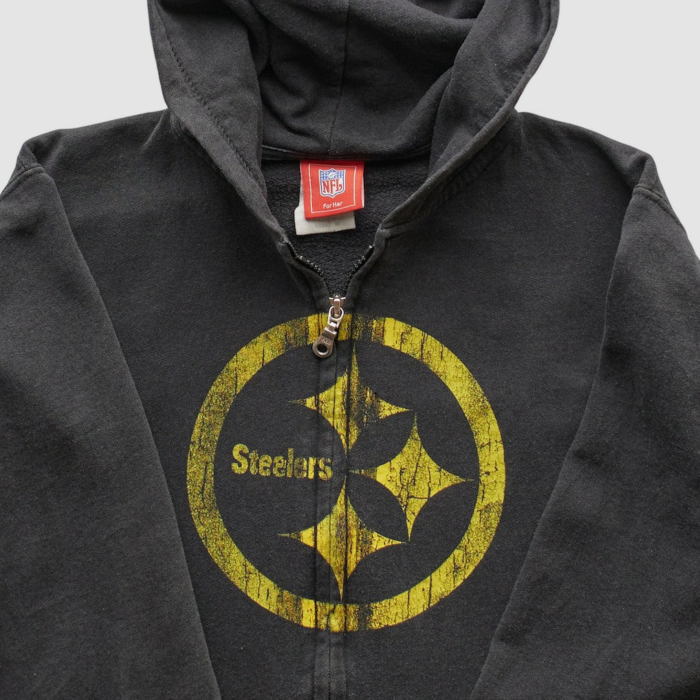 NFL Pittsburgh Steelers NFL 2000s Hooded Full Zip Sweatshirt