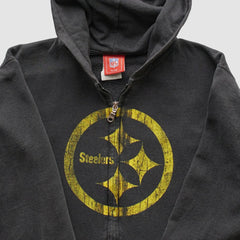 NFL Pittsburgh Steelers NFL 2000s Hooded Full Zip Sweatshirt