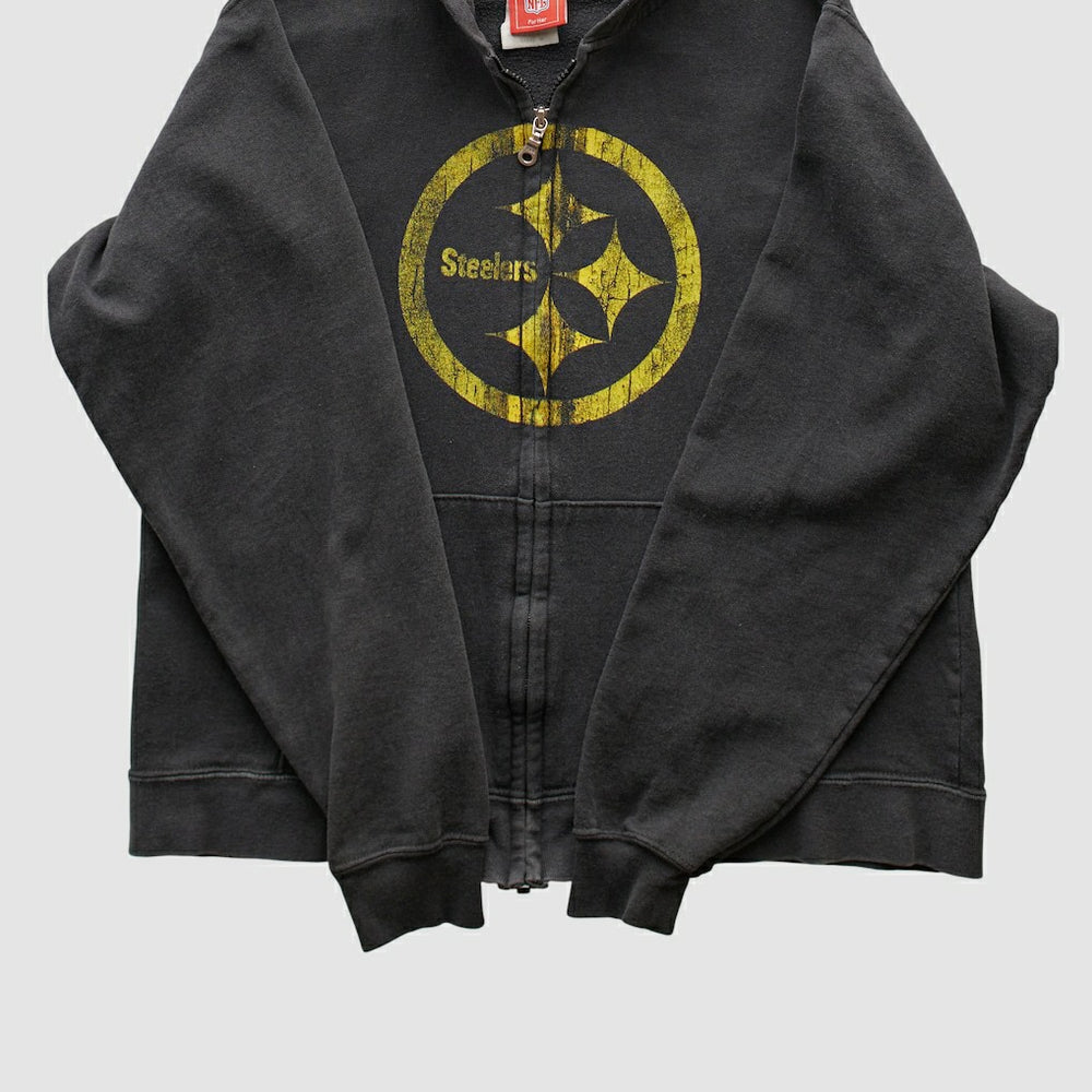 NFL Pittsburgh Steelers NFL 2000s Hooded Full Zip Sweatshirt