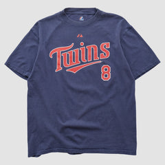 Minnesota Twins Majestic 2000s T-shirt - Navy Vintage