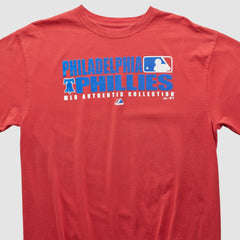 Philadelphia Phillies Majestic 2000s T-shirt - Red Vintage