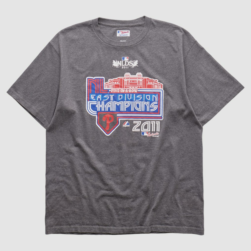 Philadelphia Phillies Majestic 2011 T-shirt - Heather Gray Vintage
