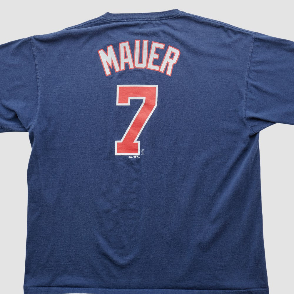 Minnesota Twins Majestic 2000s T-shirt - Navy Vintage